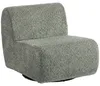 HOMCOM Fauteuil, draaibare loungestoel met chenille-look, Productafbeelding-voorbeeld 1