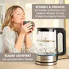 GOURMETmaxx Glas-Wasserkocher in zeitlosem Edelstahl-Design Produktbild-Vorschau 12
