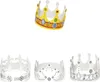 A collage of four paper crowns on a white background. One crown is colorful and decorated, while the other three are white and appear to be for coloring. Podgląd zdjęcia produktu