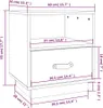 vidaXL Nachttisch Honigbraun 40x34x45 cm Massivholz Kiefer Produktbild-Vorschau 7