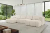 A modern living room with a large U-shaped sofa, large windows, and sheer curtains. Produktbild-Vorschau