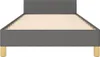 vidaXL Bettgestell ohne Matratze Dunkelgrau 100x200 cm Produktbild-Vorschau 4