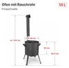 Utschak Ø36cm 2mm Stahl Feuerofen mit Abzugsrohr Produktbild-Vorschau 2