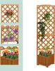 Relaxdays Pflanzkasten mit Rankgitter, HBT 180x55x51 cm, Produktbild-Vorschau 5