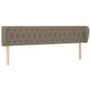 Kopfteil mit Ohren Taupe 203x23x78/88 cm Stoff Produktbild-Vorschau 1