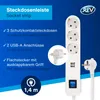 REV Steckdosenleiste ICE 3-fach USB & Schalter, 1,4m weiß Produktbild-Vorschau 2