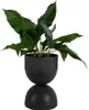Present Time – Tonar Blumentopf, mittelgroß, Schwarz Produktbild-Vorschau 2