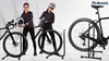 Two women are shown with bicycles and a bicycle stand. The logo "fit4med." is visible in the top right corner. Náhľad obrázku produktu