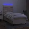 vidaXL Boxspringbett mit Matratze & LED Creme 90x200 cm Produktbild-Vorschau 5