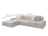 TRADA Gartenecksofa Ravello M Grau 345x182 cm Gartenmobel Produktbild-Vorschau 3