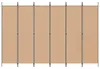 Möbel 6-teiliger Raumtrenner Beige 300 x 200 cm Produktbild-Vorschau 4