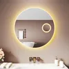 SONNI Specchio da bagno rotondo bianco 70 x 70 x 3,5 cm Tre Anteprima dell’immagine prodotto 1