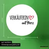 Huuraa Aufkleber Verkäuferin mit Herz 10cm rund Sticker Produktbild-Vorschau 3