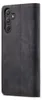 A dark gray flip case for a smartphone is shown from the back. Produktbild-Vorschau