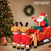 MONZANA® Aufblasbarer Weihnachtsmann mit Schlitten LED Produktbild-Vorschau 8