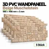3D Wandpaneele PVC Steinoptik | Beige Muschelstein | 5 Produktbild-Vorschau 2
