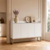 Komoda ProximaX, bílá, 120x30x80 cm, se 4 dvířky, úložným Náhled obrázku produktu 1