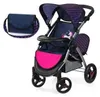 Carrozzina per gemelli blu navy con borsa Anteprima dell’immagine prodotto 5