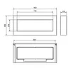 Technical drawing with dimensions of a bioethanol fireplace. Produktbild-Vorschau