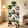 Portafiori in Metallo da 120 cm con Ruote – Scaffale per Anteprima dell’immagine prodotto 1