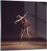 Bilder auf glas - Einteilig - Ballerina Rot Kleid - 30x30cm Produktbild-Vorschau 1