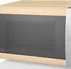 A close-up studio shot of a retro-style microwave oven. Náhled obrázku produktu
