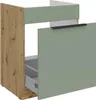 Dolná skrinka na drez LUNARA - šírka 60 cm, zelená / dub Náhľad obrázku produktu 2