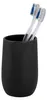 WENKO Zahnputzbecher FABLO schwarz DH 8x12 cm schwarz Produktbild-Vorschau 1