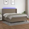 Boxspringbett mit Matratze & LED Taupe 180x200 cm Stoff Produktbild-Vorschau 2