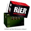 A beer advent calendar box is being placed over a beer crate. Produktbild-Vorschau