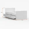 Bett Bettgestell Kinderbett Einzelbett Bett 90cm Weiß/Weiß Produktbild-Vorschau 3