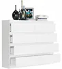 Komoda 120 cm 8 zásuvek skříňka FRAMIRE R-120-S8 bílá Náhled obrázku produktu 5