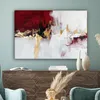 MuchoWow® - Leinwandbilder - Rot - Marmor - Abstrakt - Gold Produktbild-Vorschau 4