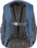 The back of a blue backpack. Produktbild-Vorschau