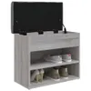 vidaXL Lavica na topánky sivá Sonoma 62x32x50 cm Materiál Náhľad obrázku produktu 4