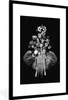 MuchoWow® Gerahmtes Poster Elefant mit Blumen vor schwarzem Produktbild-Vorschau 1