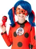 A child wearing a Ladybug costume and holding a plush toy. Produktbild-Vorschau