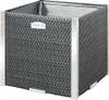 Rattan-Pflanzkübel mit Alubeschlägen Anthrazit 46 x 46 x 46 Produktbild-Vorschau 3