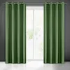 A pair of dark green curtains hanging in front of a window. Anteprima dell’immagine prodotto
