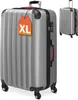 Valise rigide XL argent 4 roues 360° Bagage poignée Voir les images du produit 1