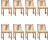 Gartenstühle 8 Stk. mit Kissen Massivholz Teak Produktbild-Vorschau 1