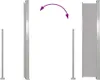 vidaXL Tenda laterale estensibile 140x300 cm Grigio Anteprima dell’immagine prodotto 6