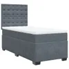 Boxspringbett mit Matratze Dunkelgrau 80x200 cm Samt Produktbild-Vorschau 1