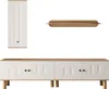 A set of furniture including a tall cabinet, a low cabinet, and a shelf, all against a white background. Produktbild-Vorschau