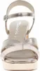 Tamaris Damen Sandalette Gold Silber Metallic Optik Karree Produktbild-Vorschau 7