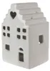 Clayre & Eef Teelichthalter Haus 17 cm Beige Porzellan Produktbild-Vorschau 2