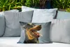 MuchoWow® Outdoor Kissen - Rottweiler mit Zunge aus dem Produktbild-Vorschau 4