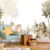 Muralo Vlies Fototapete Für Kinder WALDTIERE Blumen Bäume Produktbild-Vorschau 6