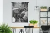 MuchoWow® Wandteppich Wandbehang Trinkendes Elefantenbaby Produktbild-Vorschau 2