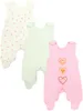 TupTam Baby Mädchen Strampler mit Fuß 3er Pack, Farbe: Produktbild-Vorschau 1